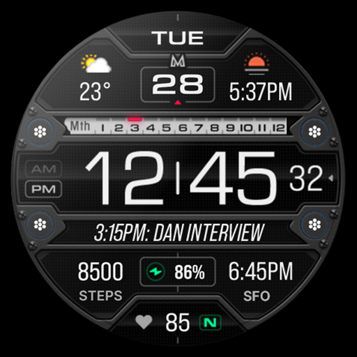 MD313 Digital Watch Face