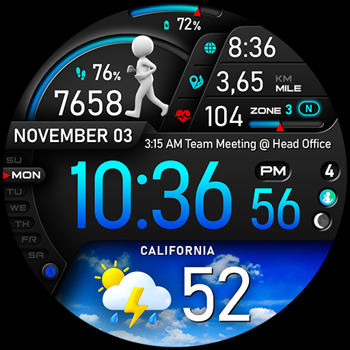 PER023 Platinum Watch Face