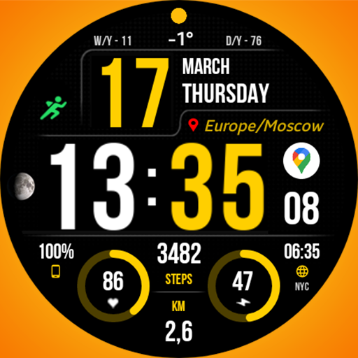 WFP 241 Digital watch face